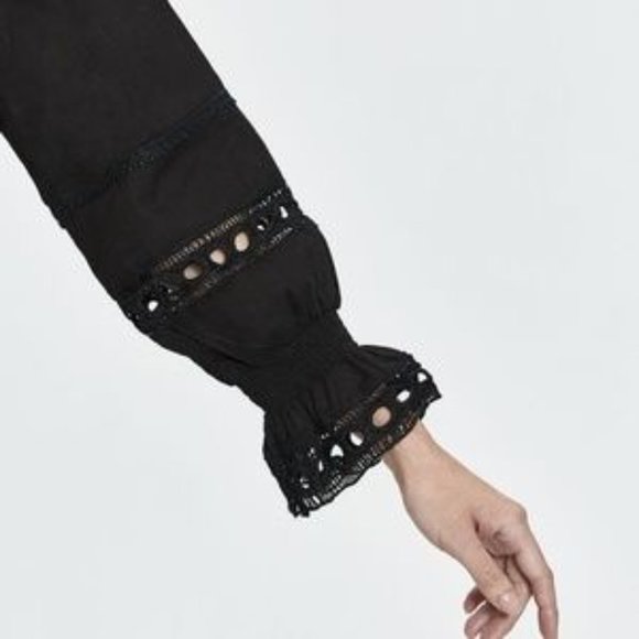 NWT Farrow Cotton Smocked Eyelet Top - Picture 4 of 4